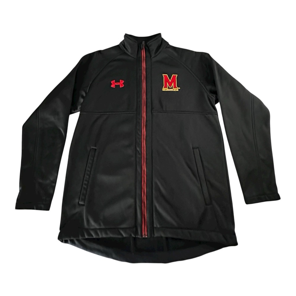 Under‎ Armour Maryland Terrapins Black Fleece Unstoppable Full Zip Hoodie Size L
